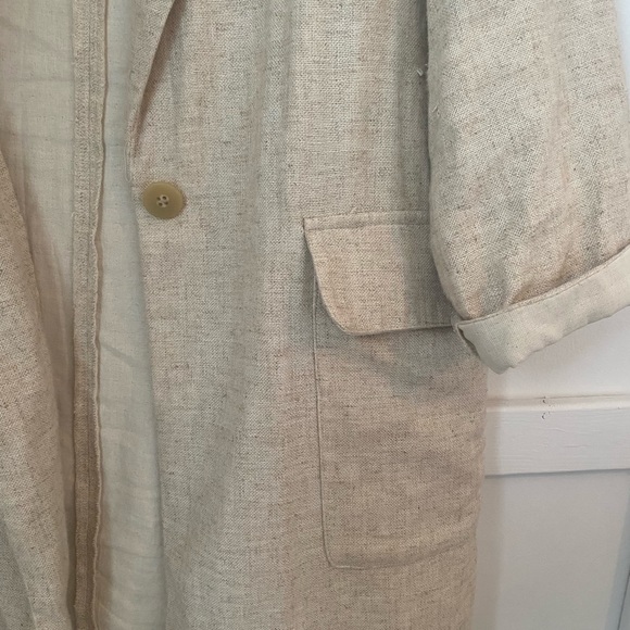 Zara Linen Oversized Blazer - Picture 2 of 4